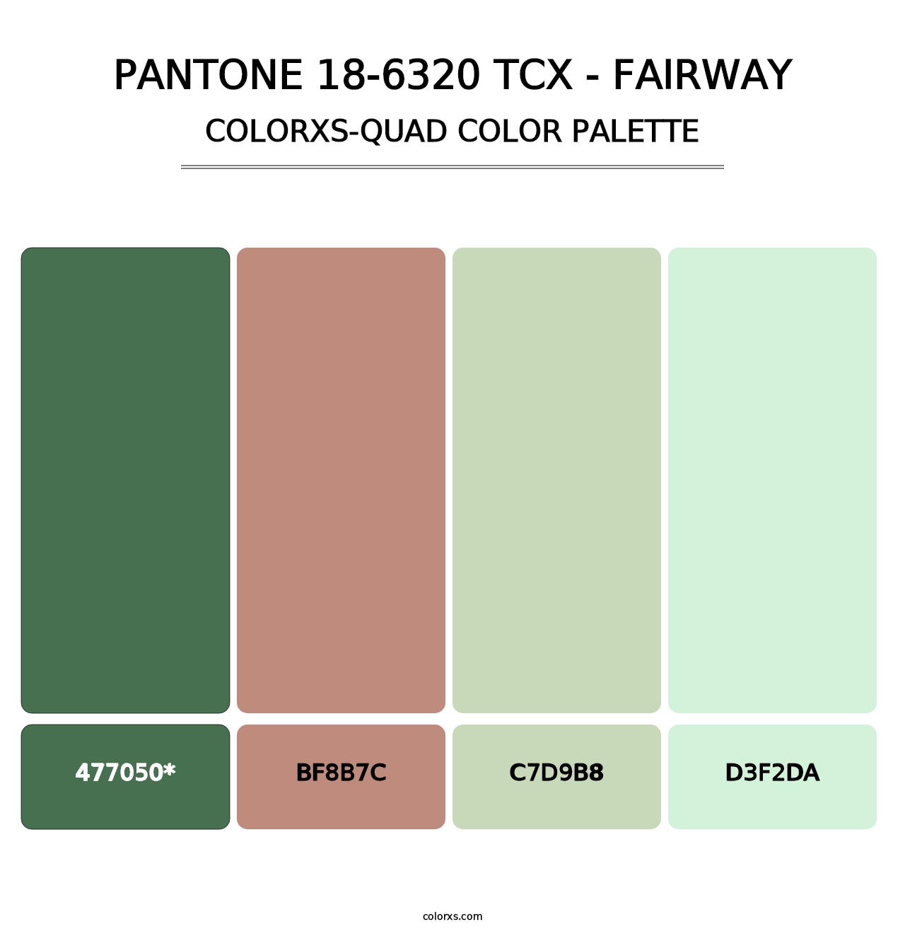 PANTONE 18-6320 TCX - Fairway - Colorxs Quad Palette