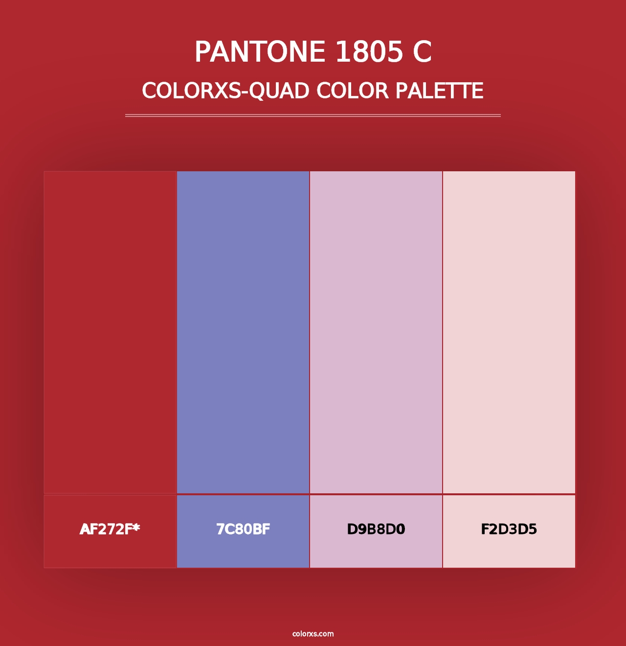 PANTONE 1805 C - Colorxs Quad Palette