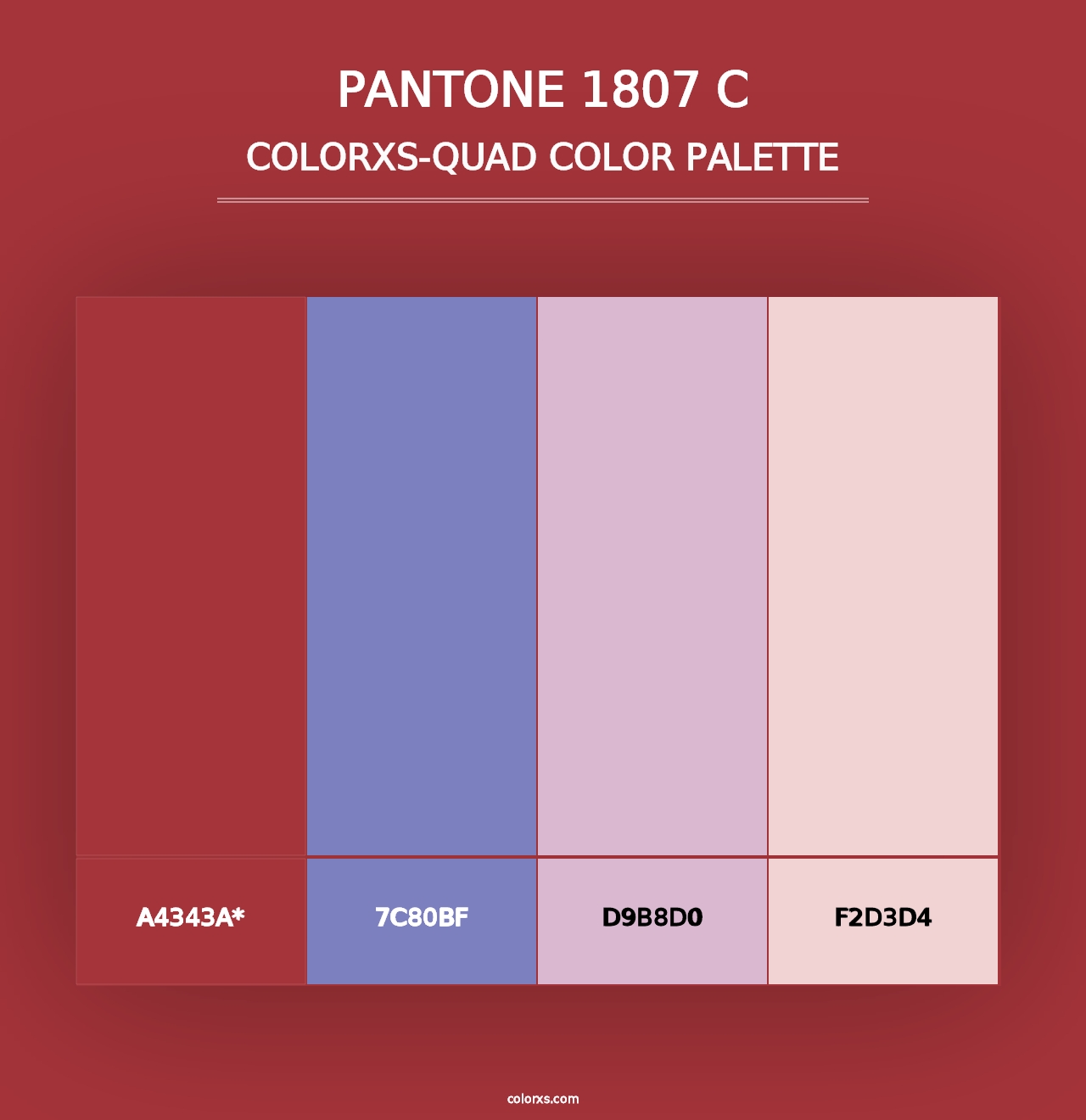 PANTONE 1807 C - Colorxs Quad Palette