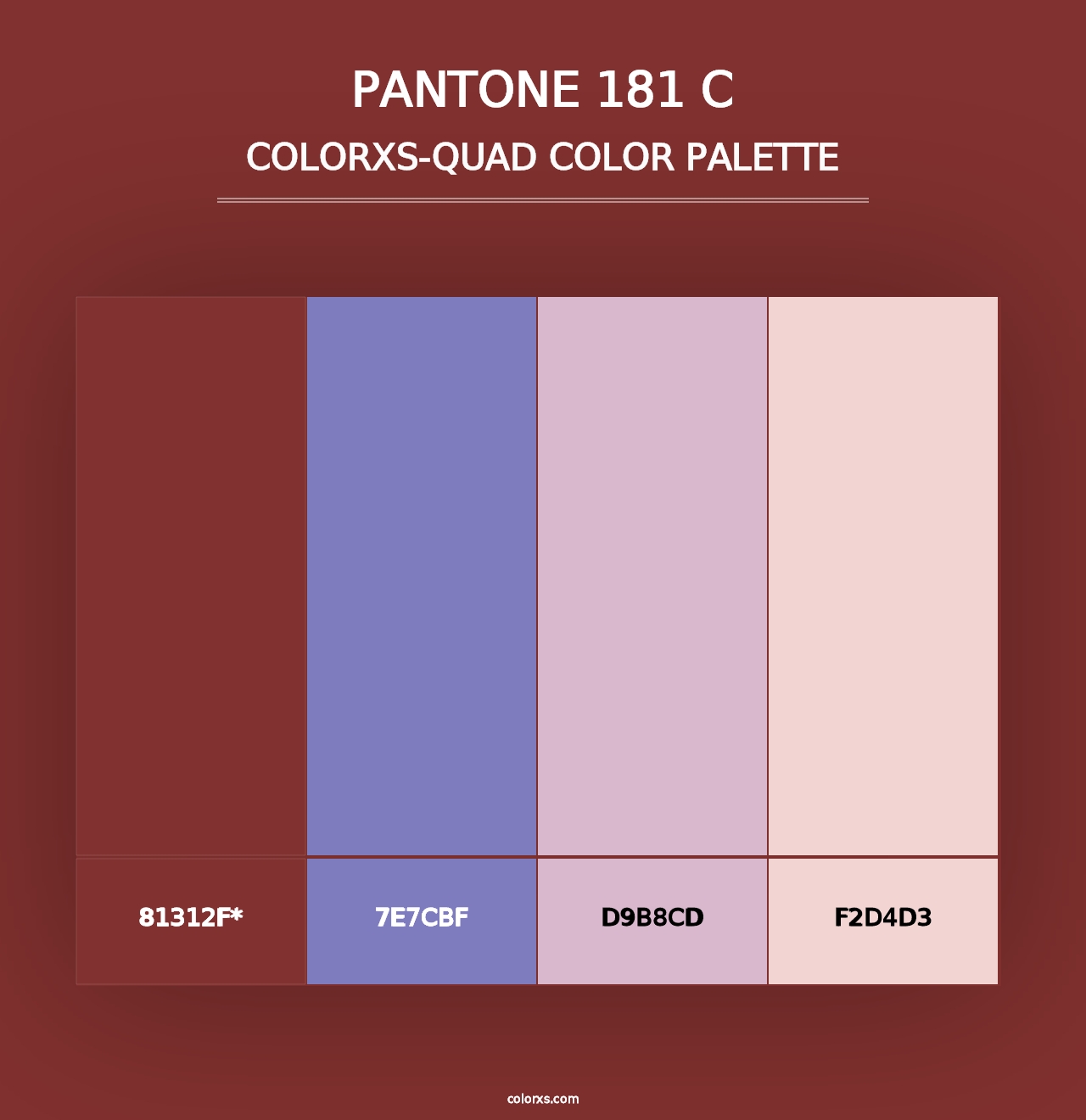 PANTONE 181 C - Colorxs Quad Palette