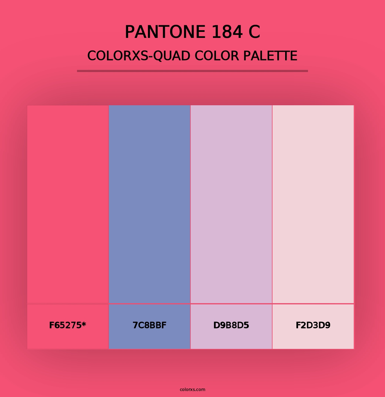 PANTONE 184 C - Colorxs Quad Palette