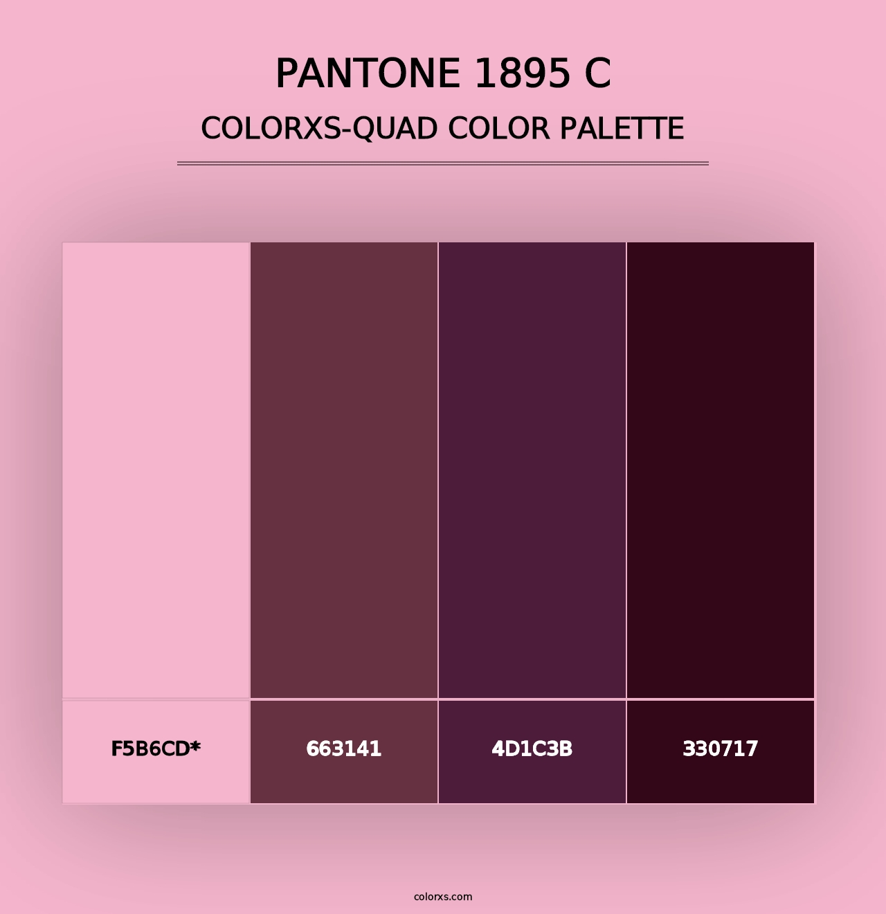 PANTONE 1895 C - Colorxs Quad Palette