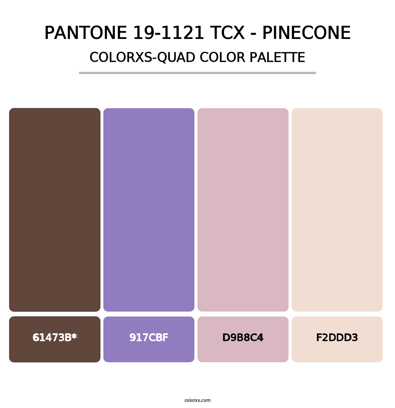 PANTONE 19-1121 TCX - Pinecone - Colorxs Quad Palette