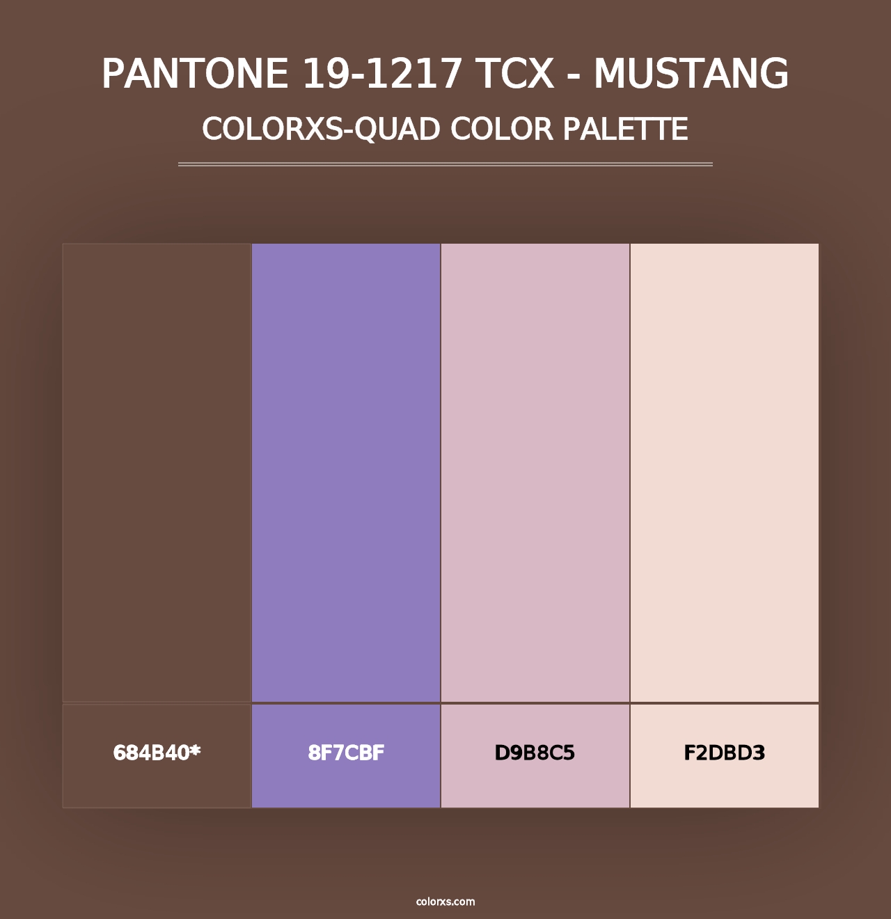 PANTONE 19-1217 TCX - Mustang - Colorxs Quad Palette