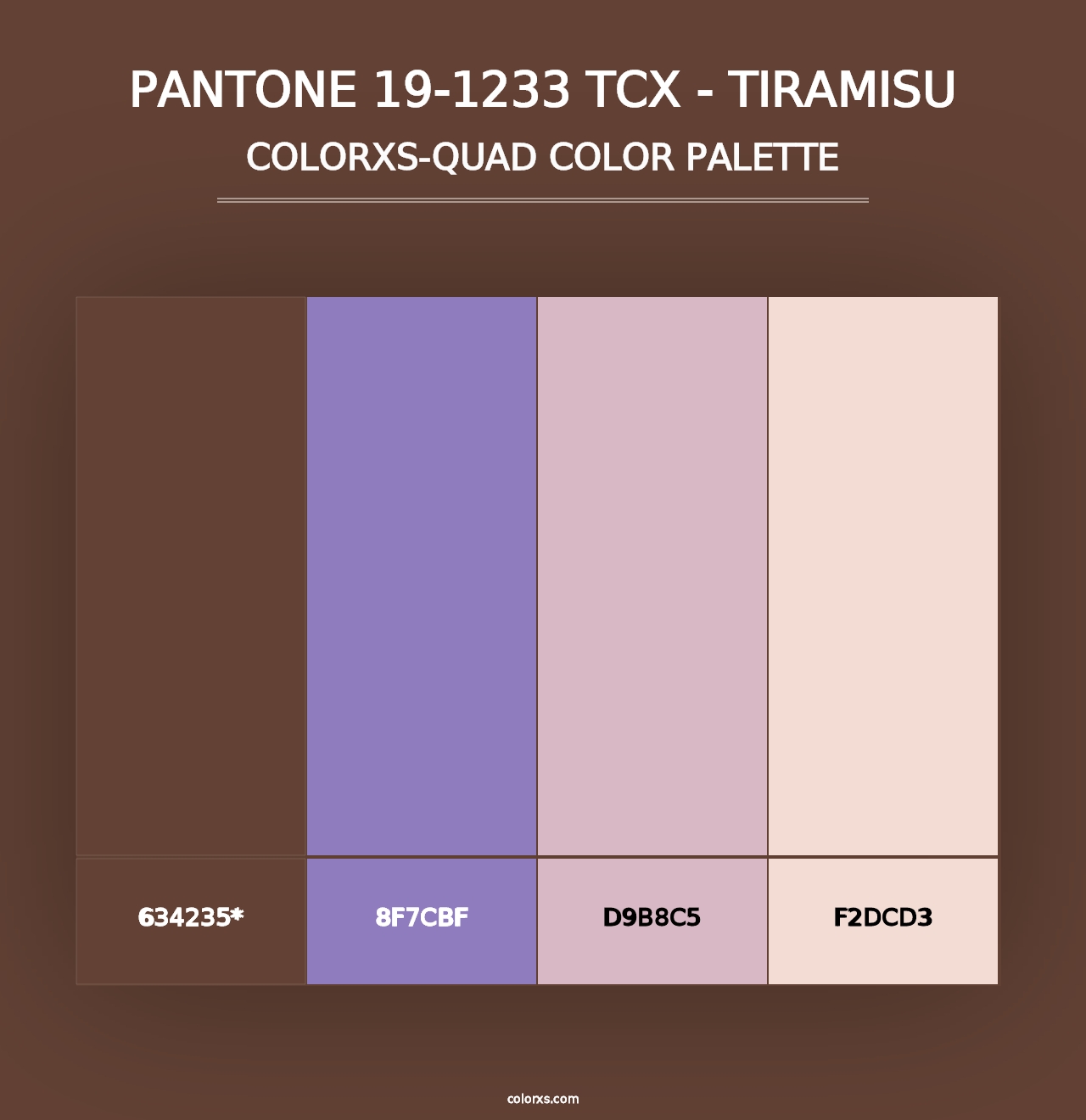 PANTONE 19-1233 TCX - Tiramisu - Colorxs Quad Palette