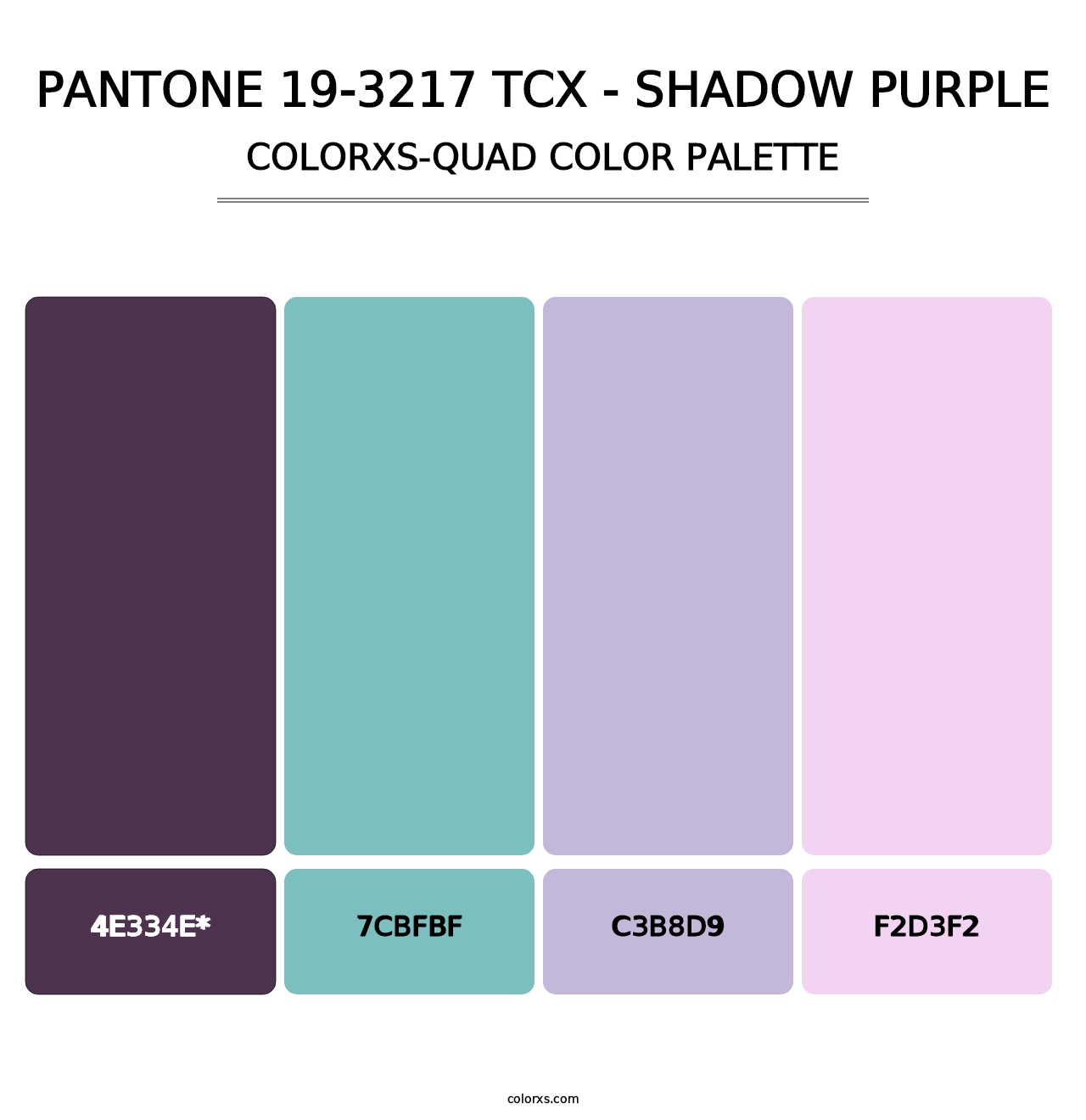 PANTONE 19-3217 TCX - Shadow Purple - Colorxs Quad Palette