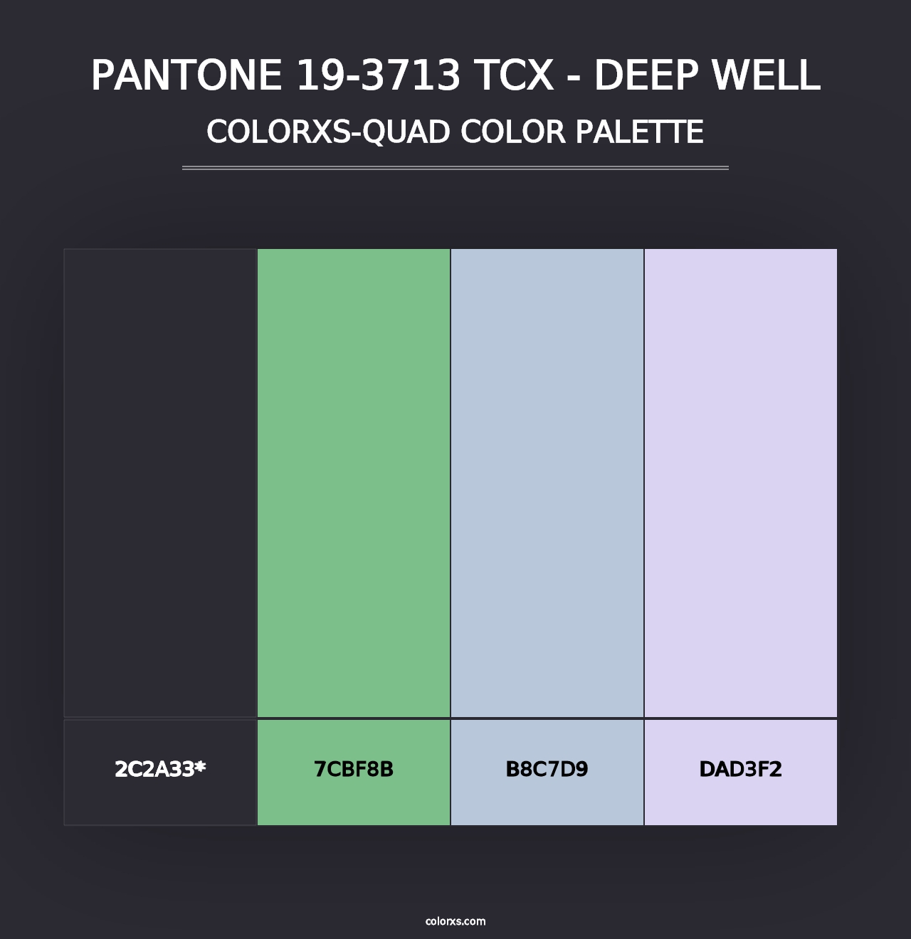 PANTONE 19-3713 TCX - Deep Well - Colorxs Quad Palette