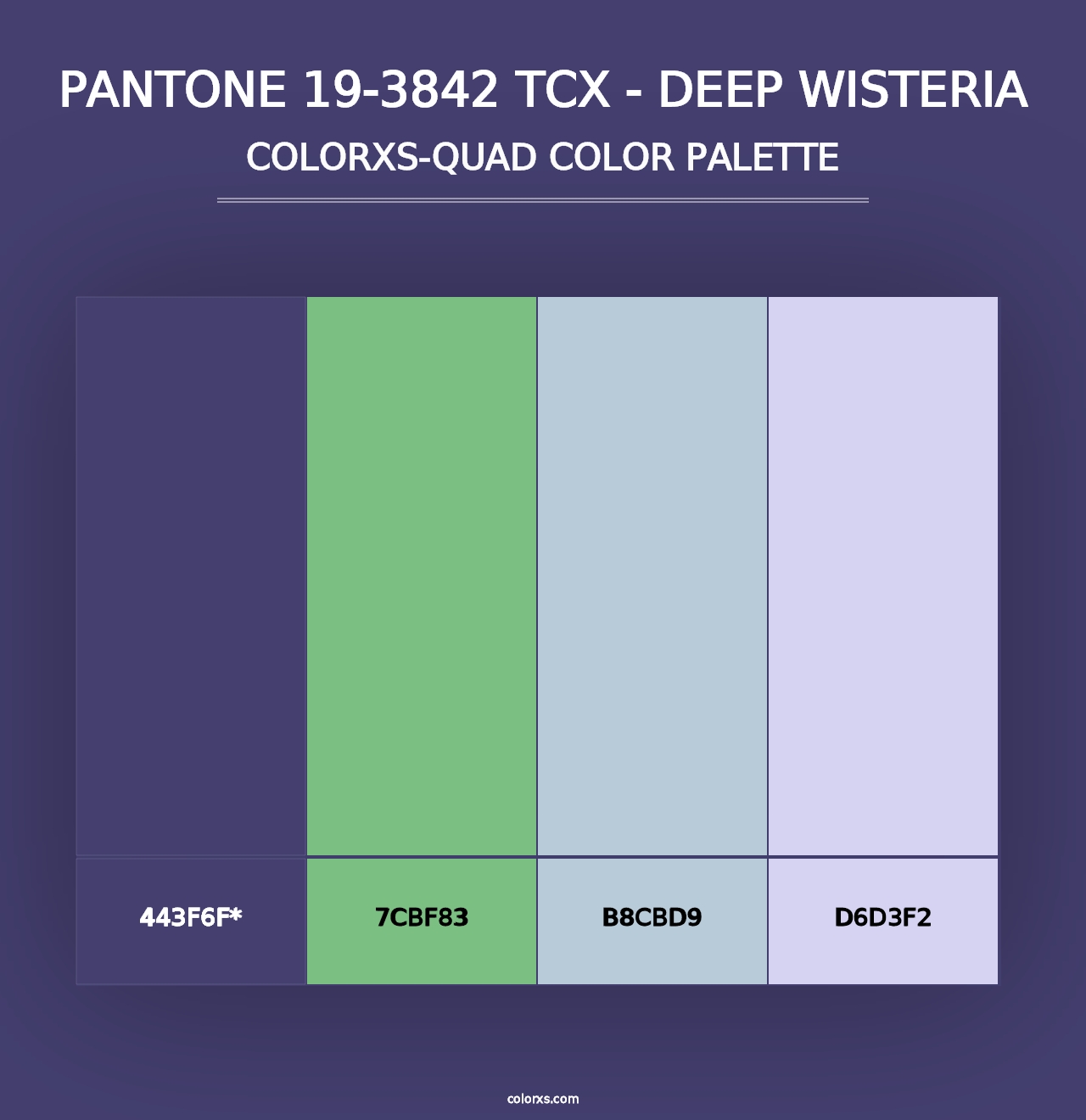 PANTONE 19-3842 TCX - Deep Wisteria - Colorxs Quad Palette