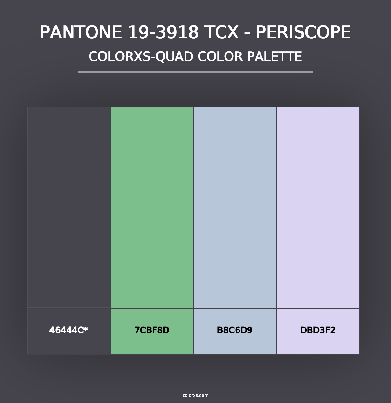 PANTONE 19-3918 TCX - Periscope - Colorxs Quad Palette