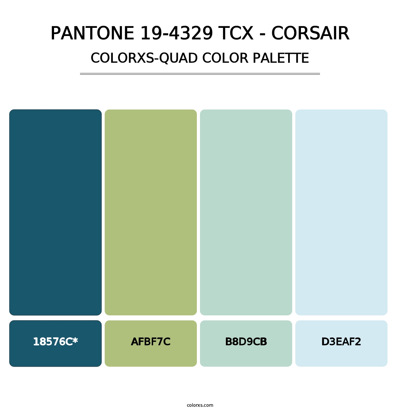 PANTONE 19-4329 TCX - Corsair - Colorxs Quad Palette