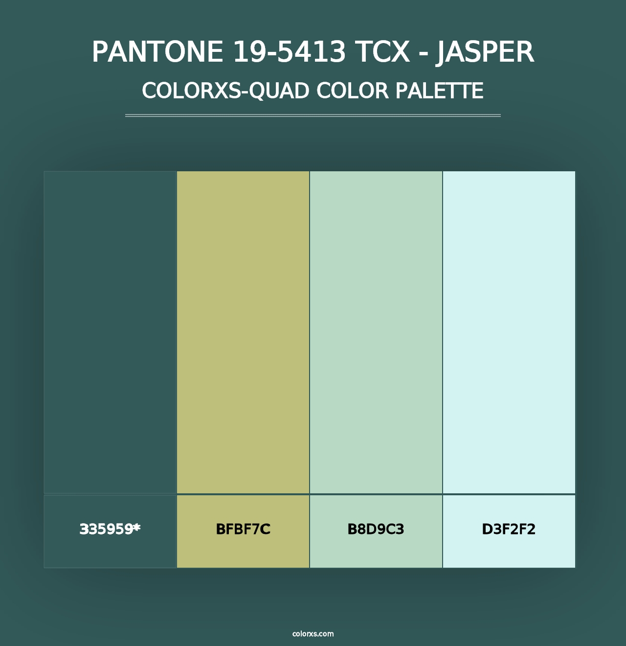 PANTONE 19-5413 TCX - Jasper - Colorxs Quad Palette