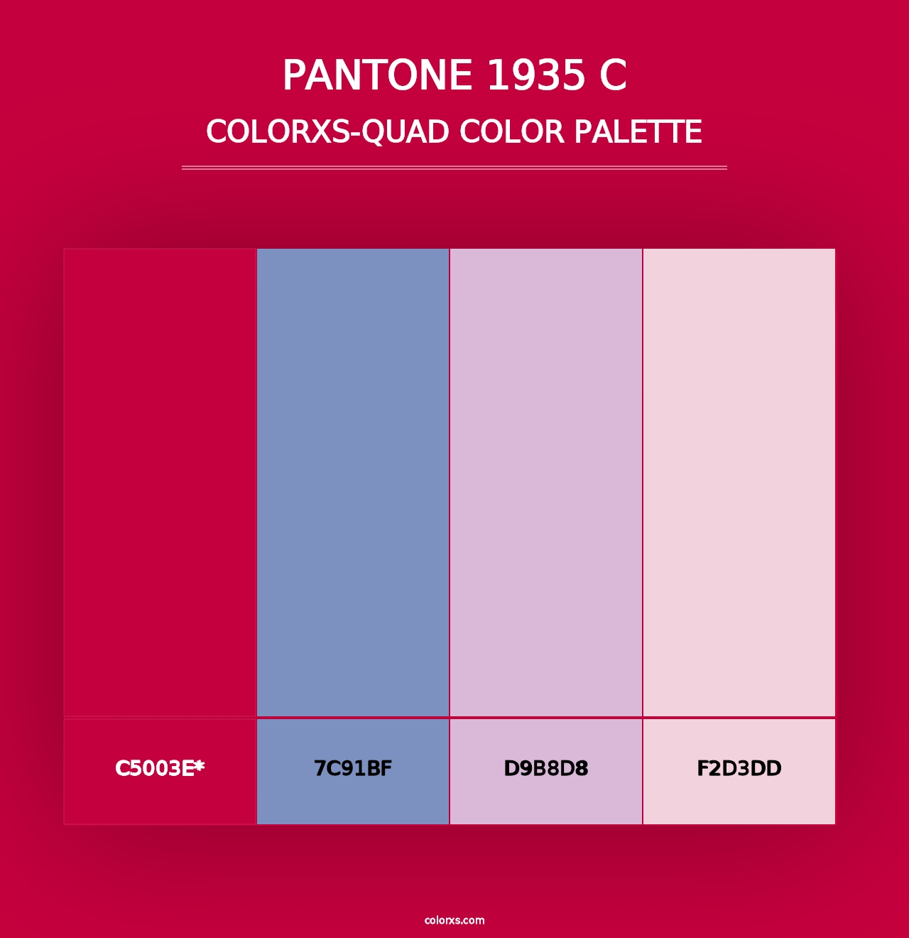 PANTONE 1935 C - Colorxs Quad Palette