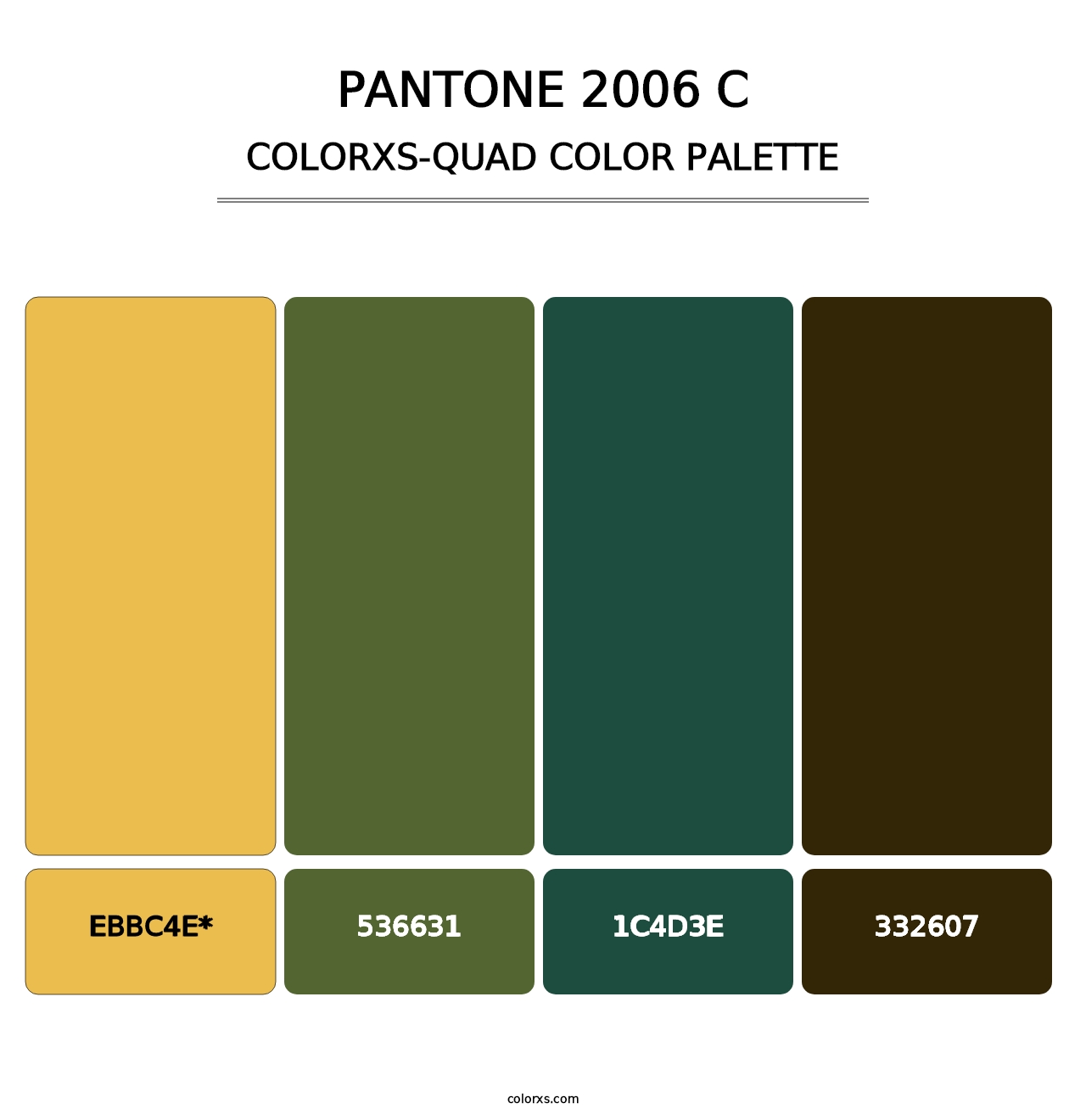 PANTONE 2006 C - Colorxs Quad Palette