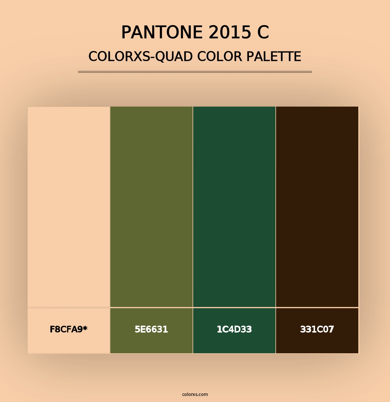 PANTONE 2015 C - Colorxs Quad Palette