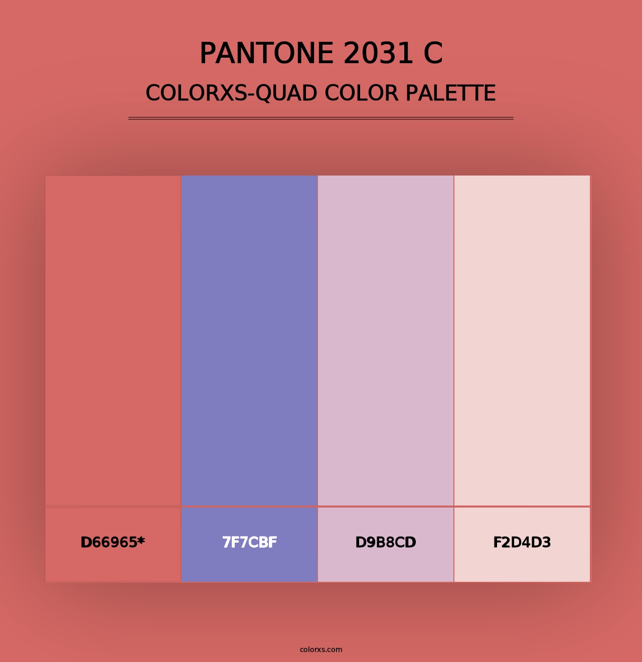 PANTONE 2031 C - Colorxs Quad Palette