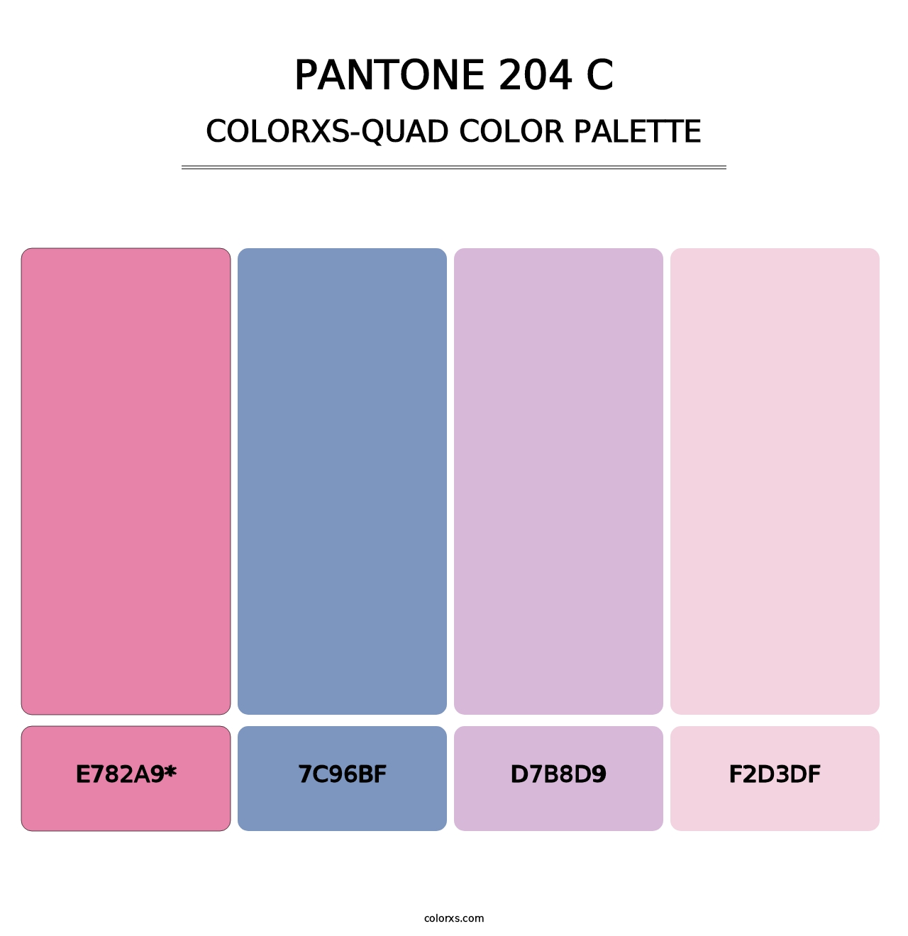 PANTONE 204 C - Colorxs Quad Palette