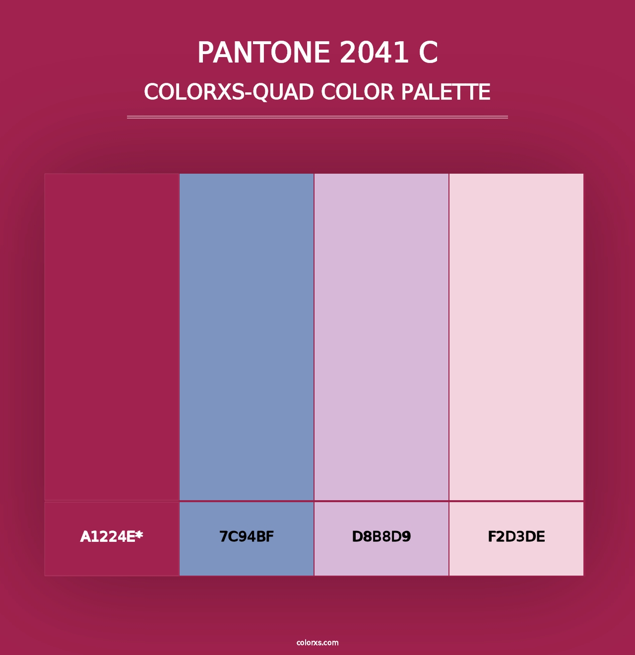 PANTONE 2041 C - Colorxs Quad Palette