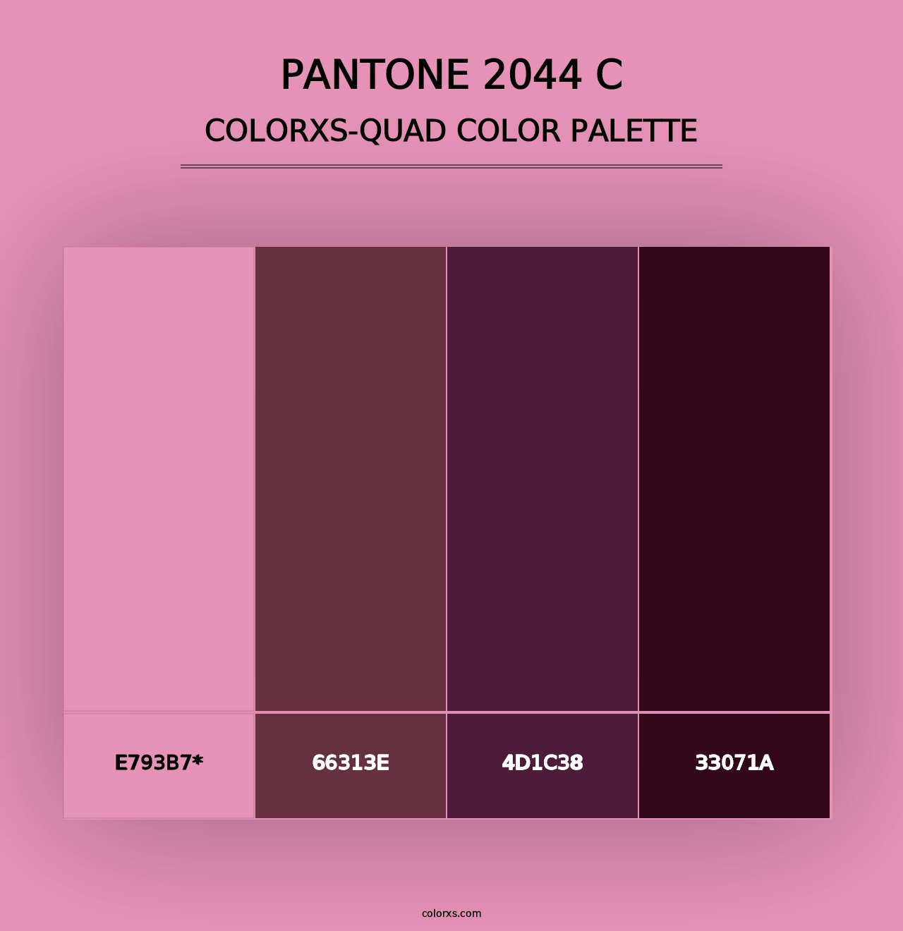 PANTONE 2044 C - Colorxs Quad Palette