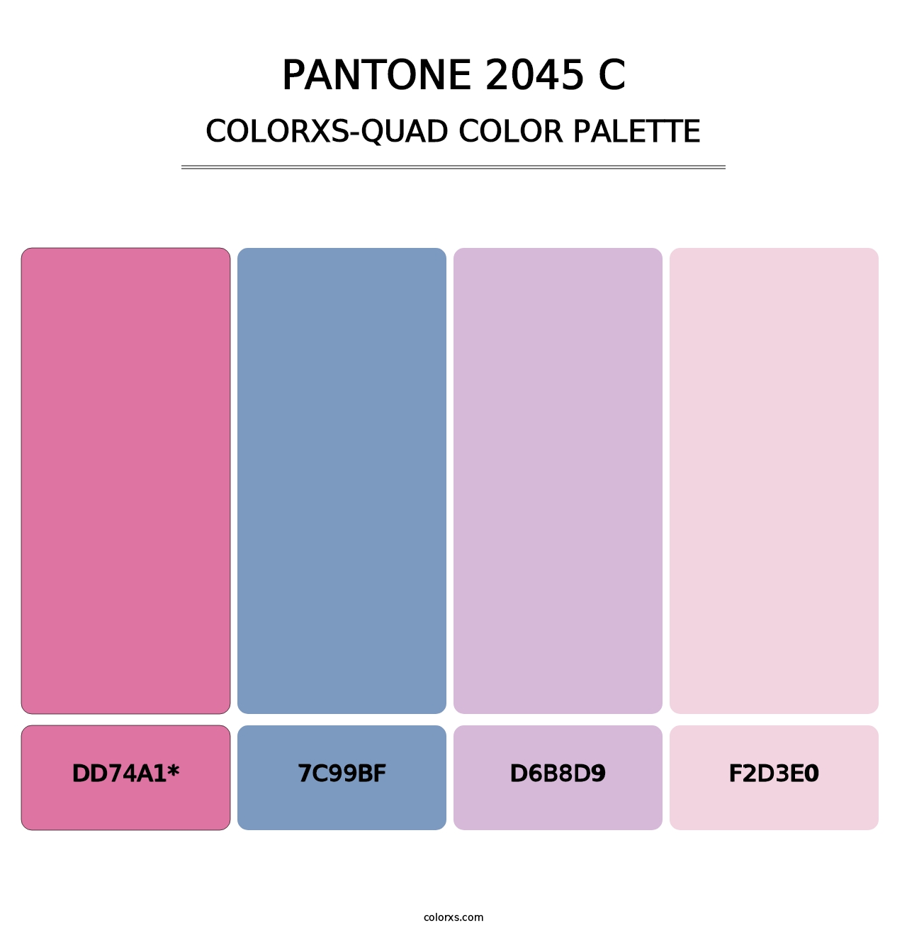 PANTONE 2045 C - Colorxs Quad Palette