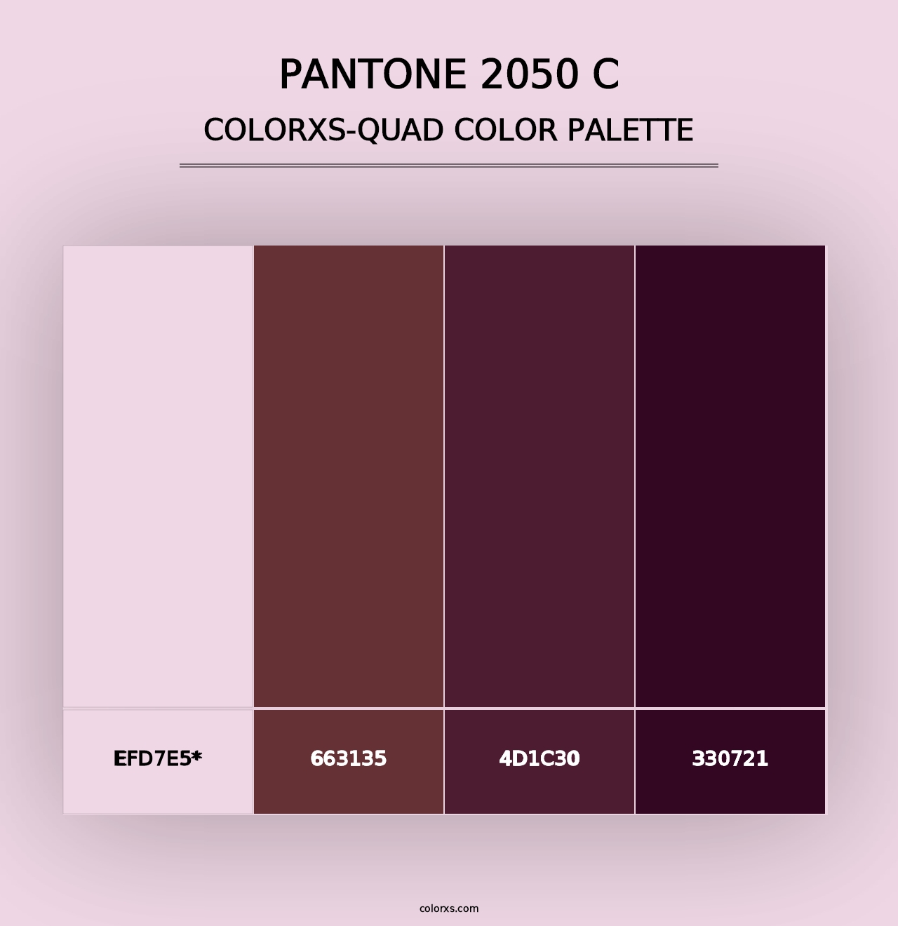 PANTONE 2050 C - Colorxs Quad Palette