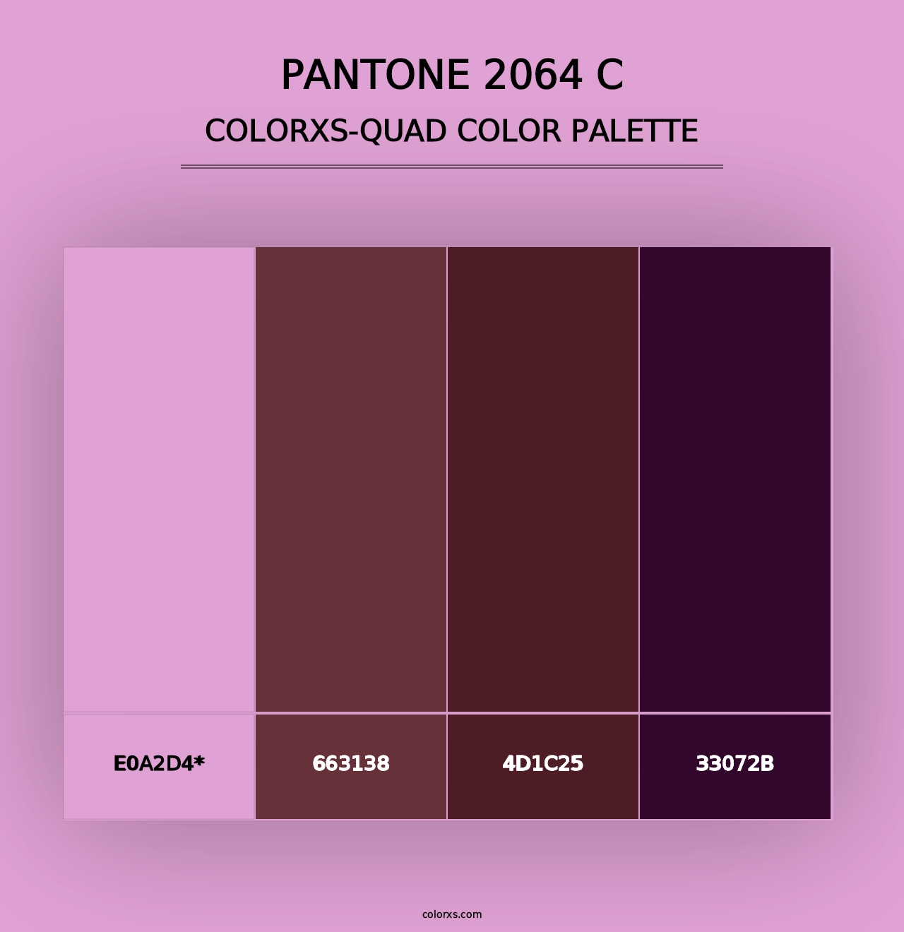 PANTONE 2064 C - Colorxs Quad Palette