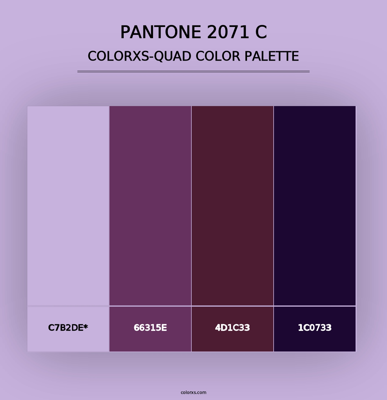 PANTONE 2071 C - Colorxs Quad Palette