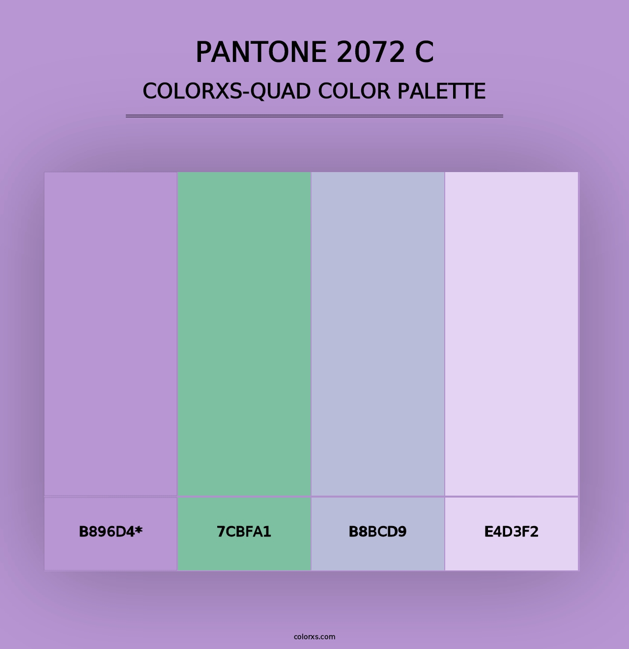 PANTONE 2072 C - Colorxs Quad Palette