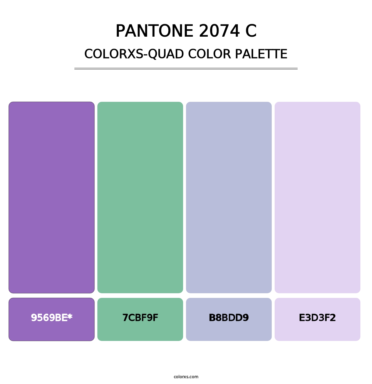 PANTONE 2074 C - Colorxs Quad Palette