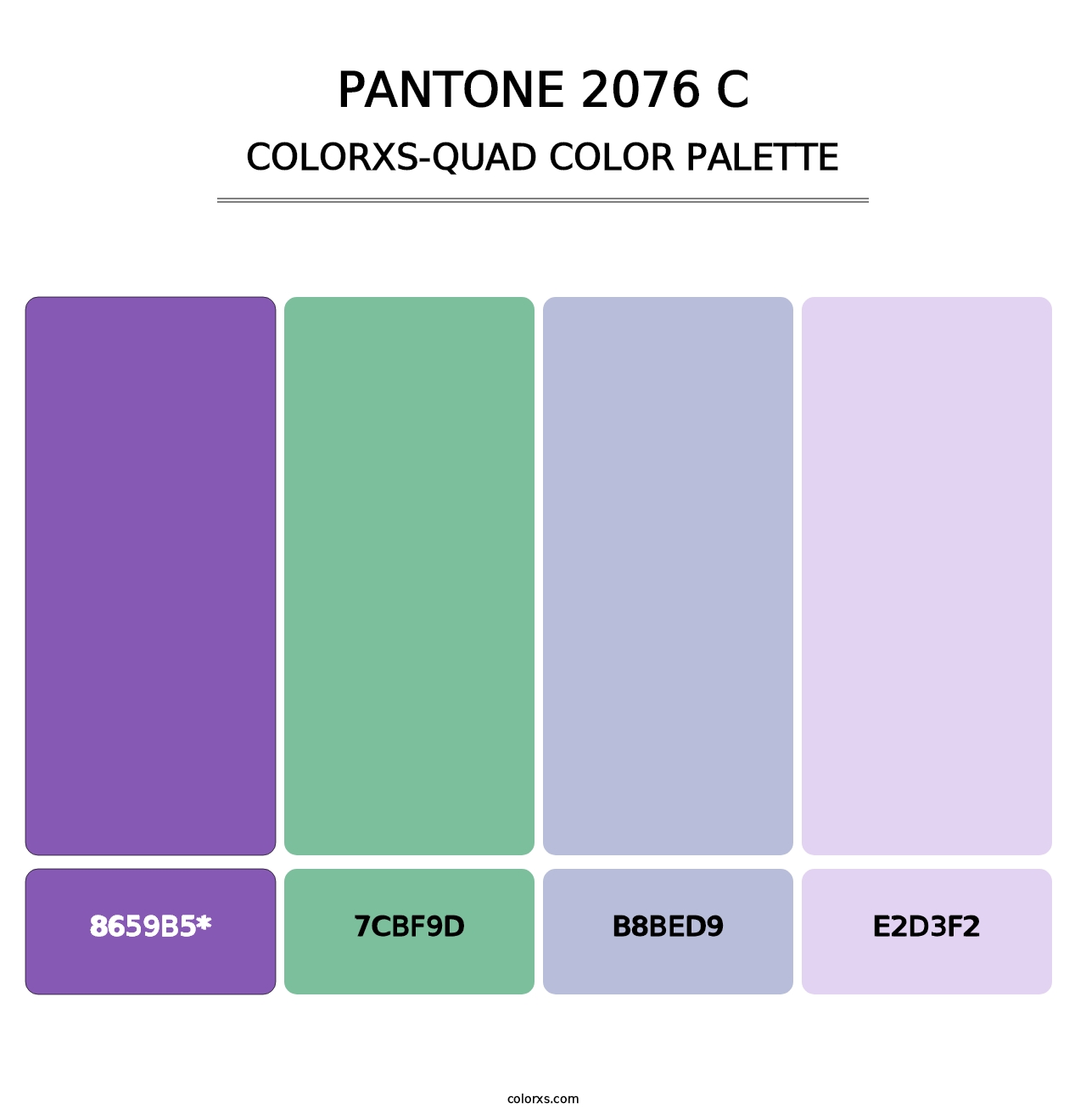 PANTONE 2076 C - Colorxs Quad Palette