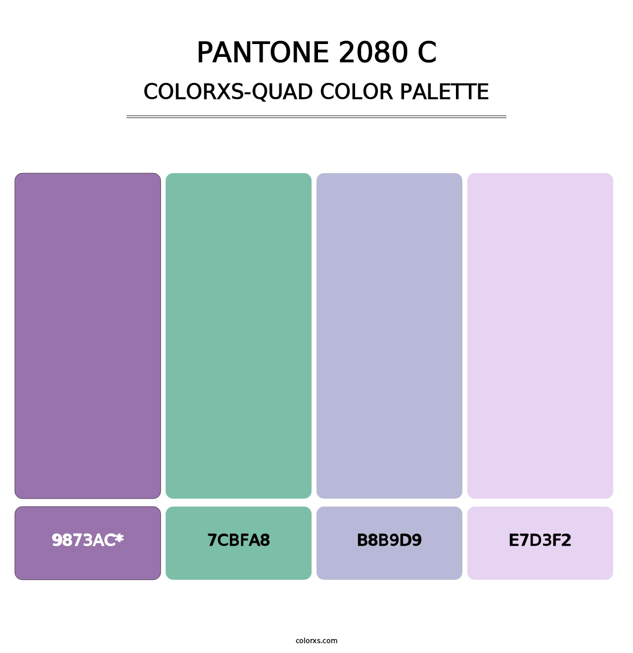 PANTONE 2080 C - Colorxs Quad Palette