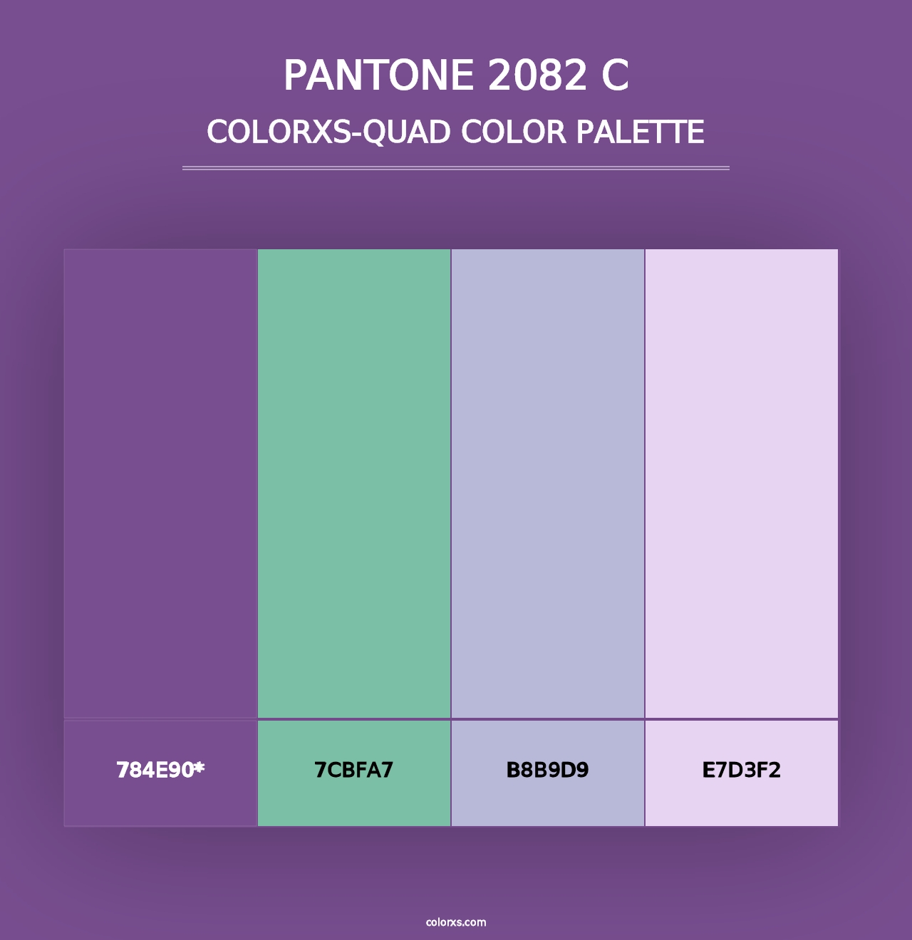 PANTONE 2082 C - Colorxs Quad Palette