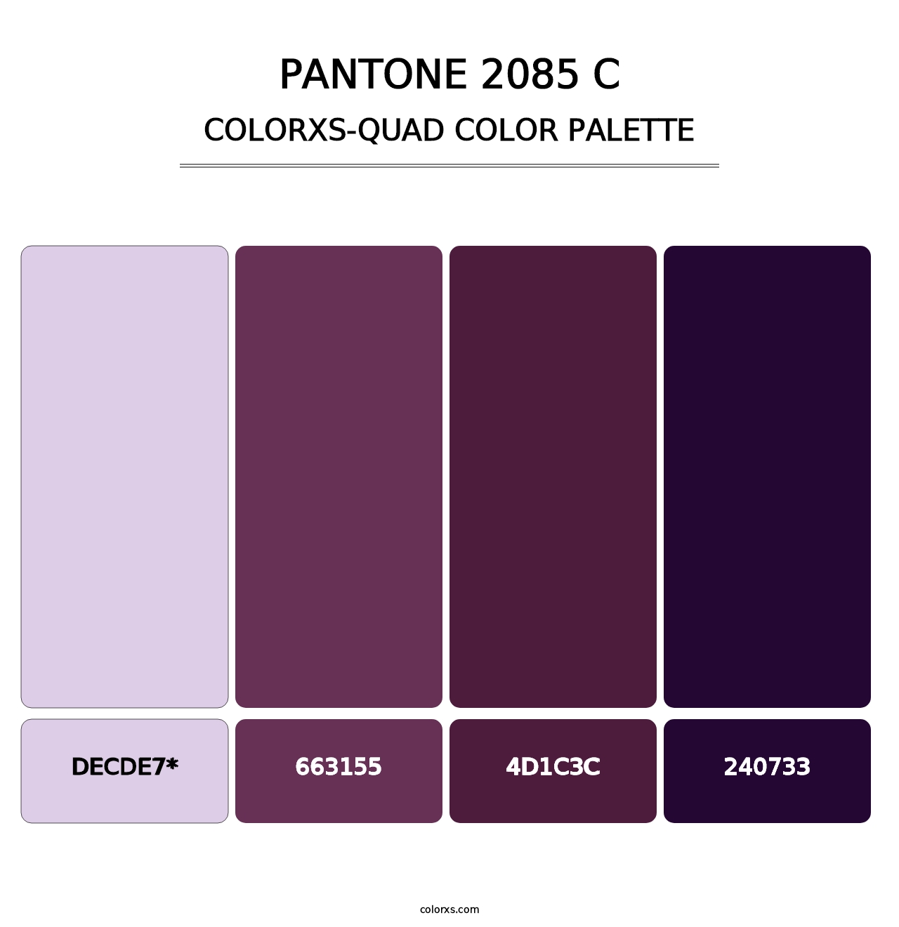 PANTONE 2085 C - Colorxs Quad Palette