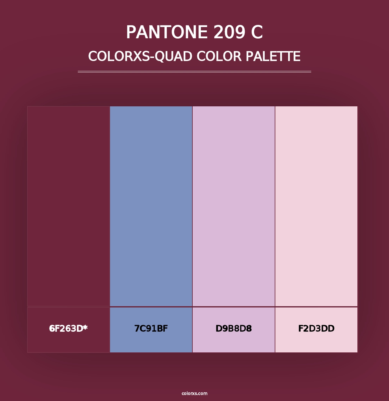 PANTONE 209 C - Colorxs Quad Palette