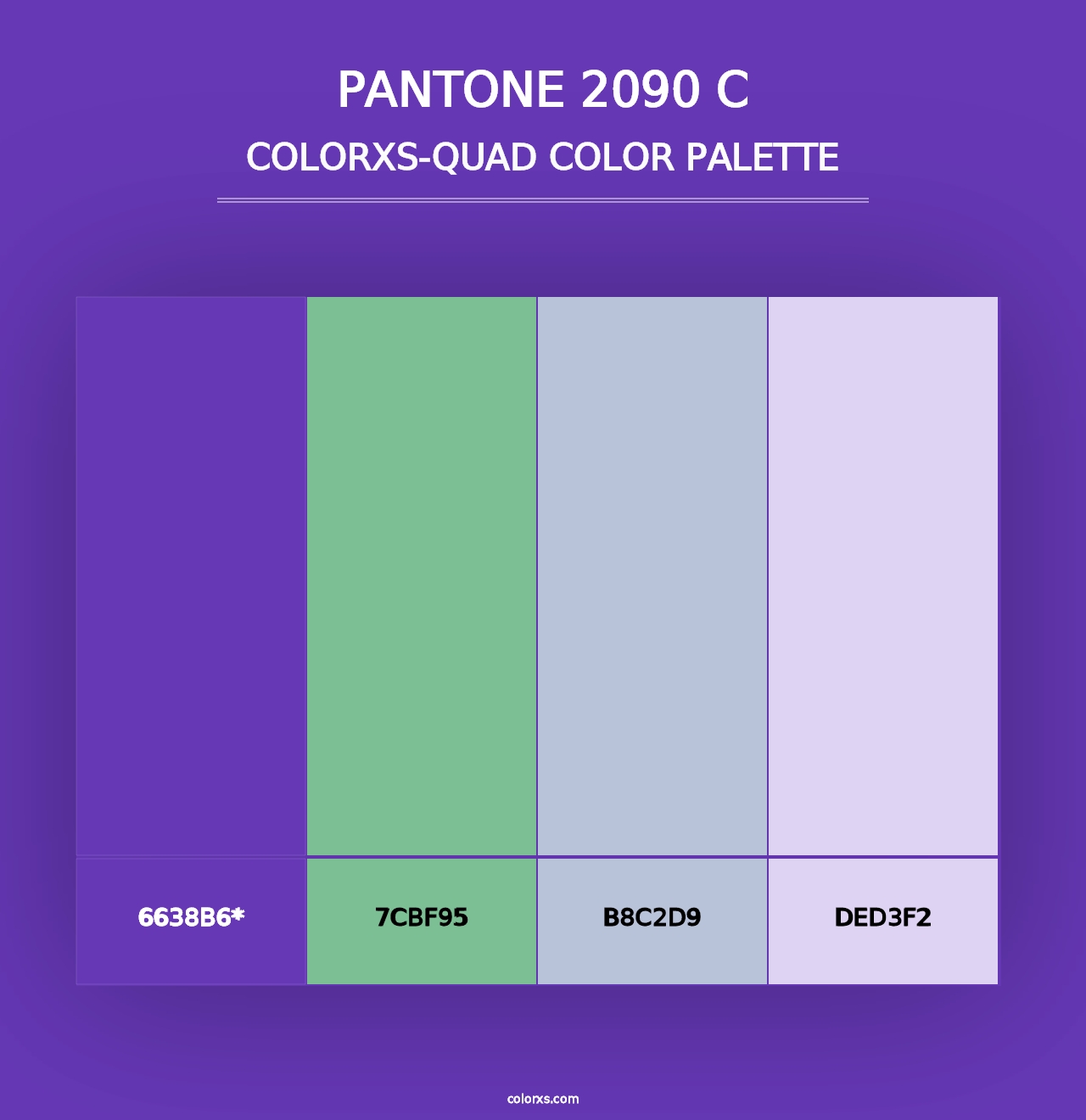 PANTONE 2090 C - Colorxs Quad Palette