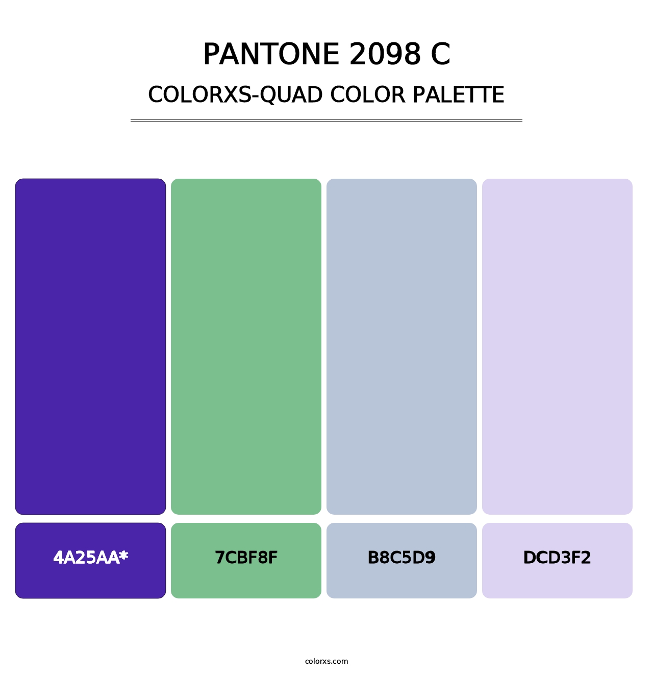 PANTONE 2098 C - Colorxs Quad Palette