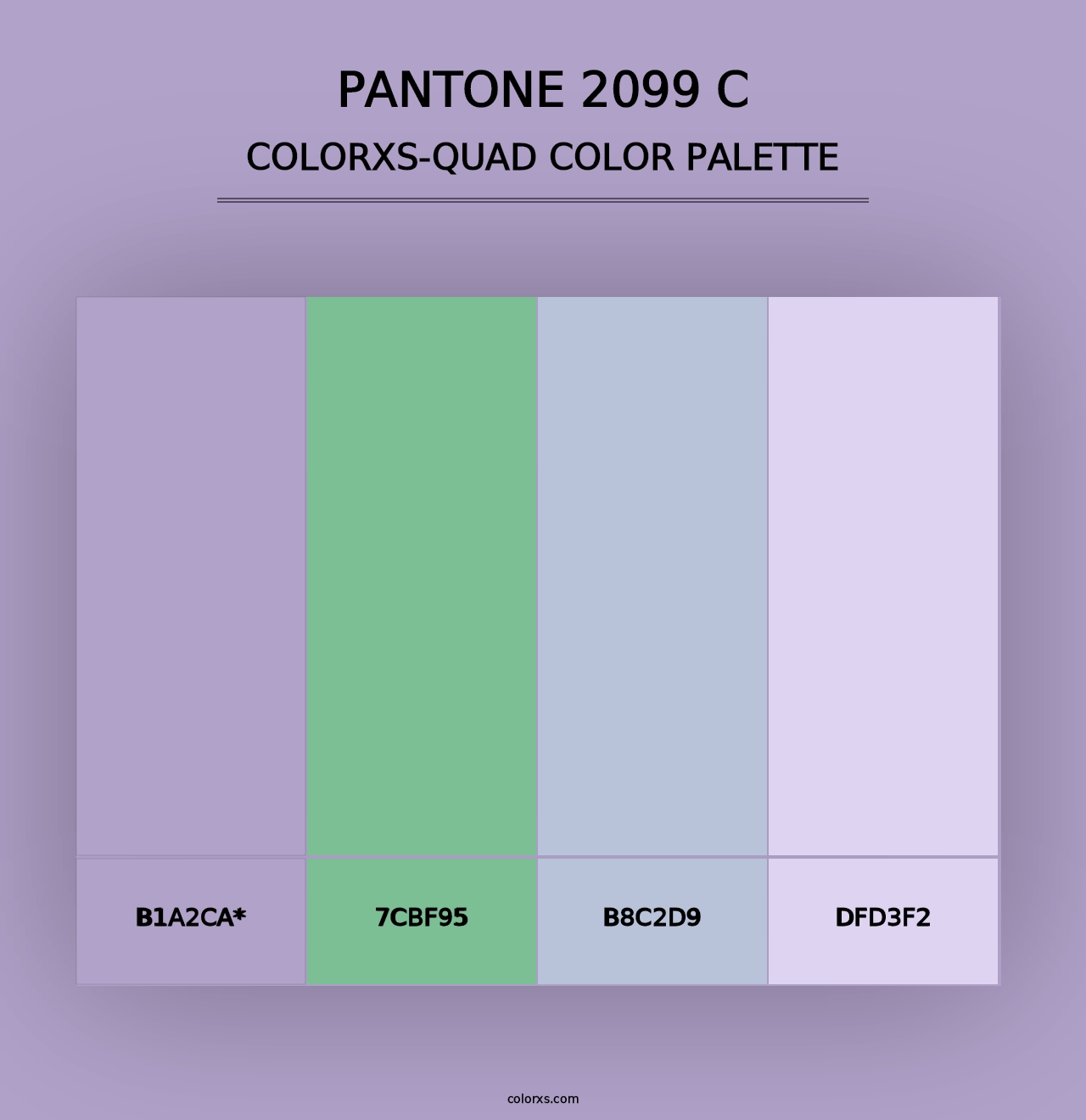 PANTONE 2099 C - Colorxs Quad Palette