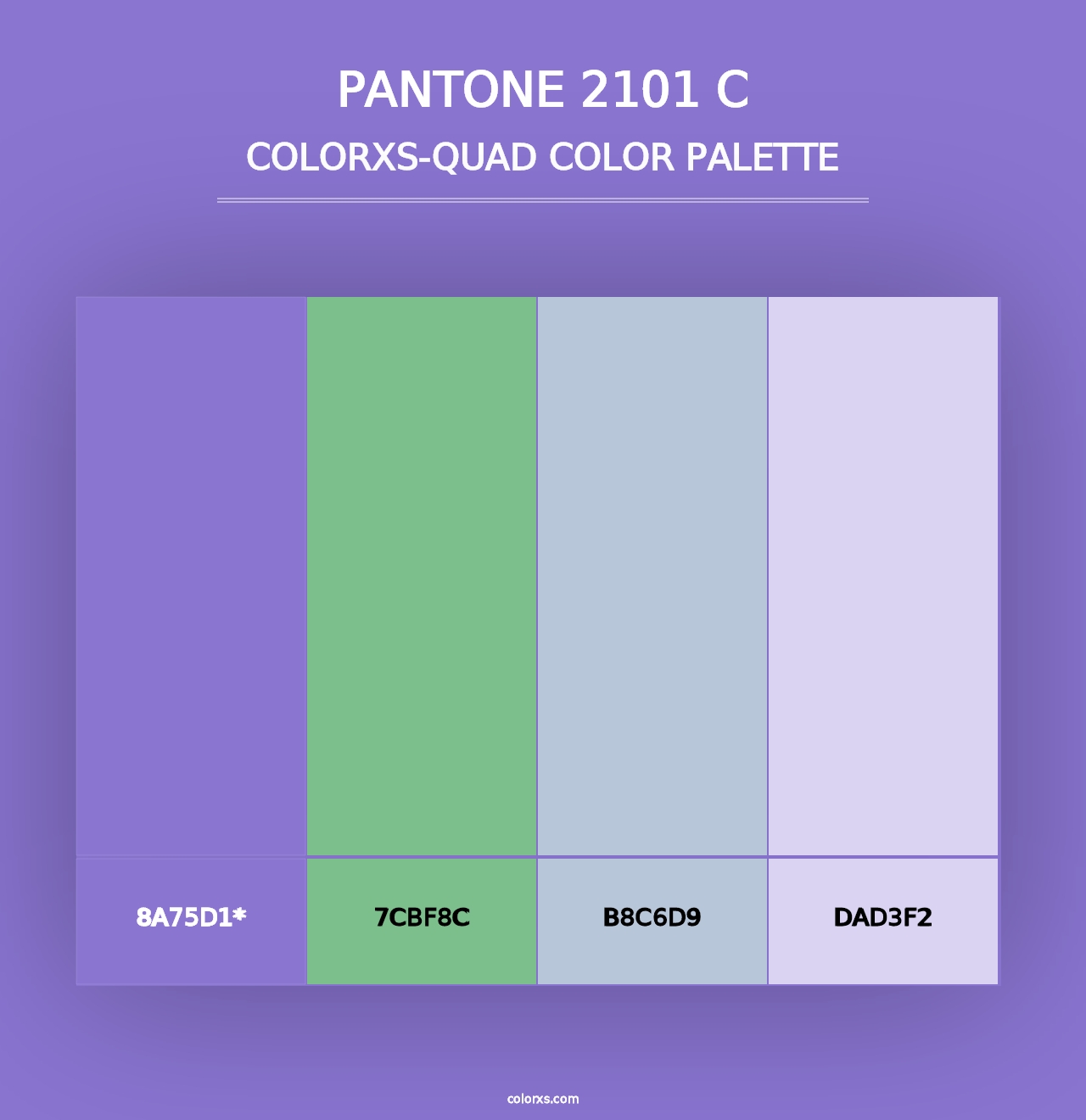 PANTONE 2101 C - Colorxs Quad Palette