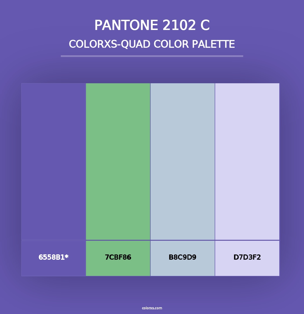 PANTONE 2102 C - Colorxs Quad Palette