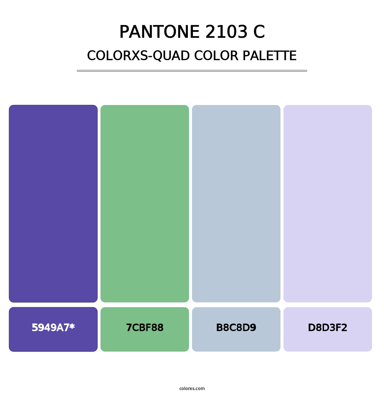 PANTONE 2103 C - Colorxs Quad Palette