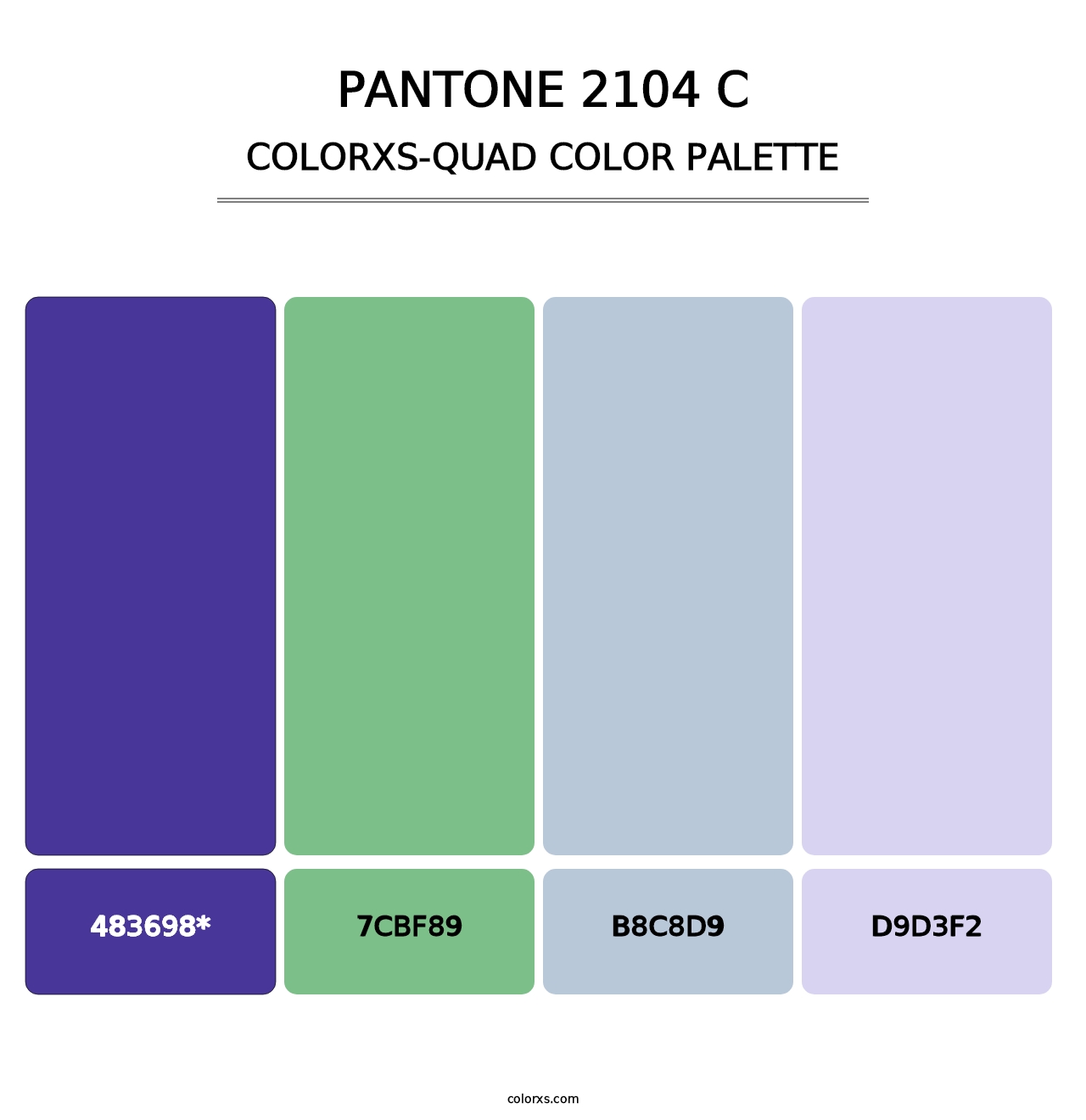 PANTONE 2104 C - Colorxs Quad Palette