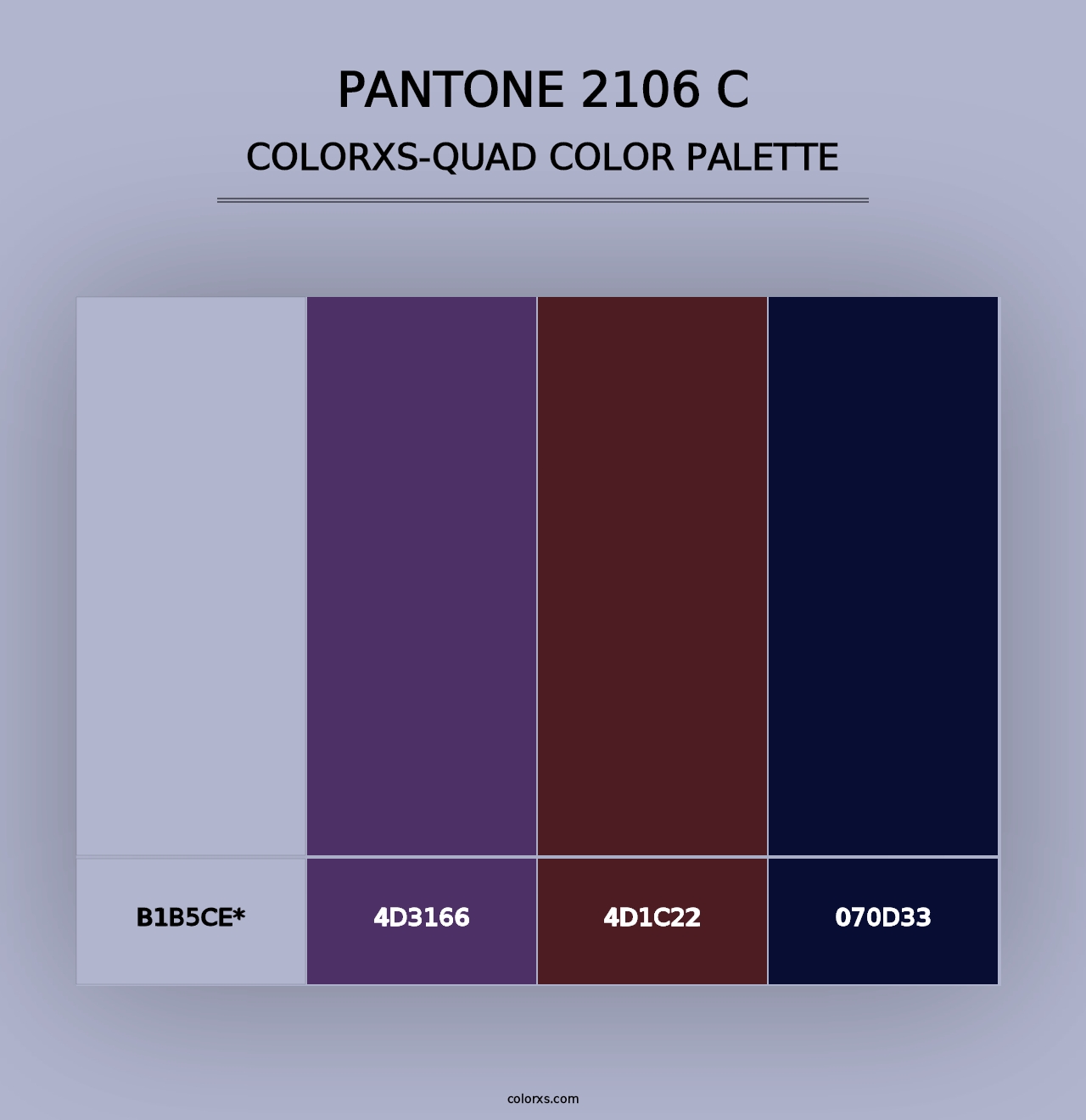 PANTONE 2106 C - Colorxs Quad Palette