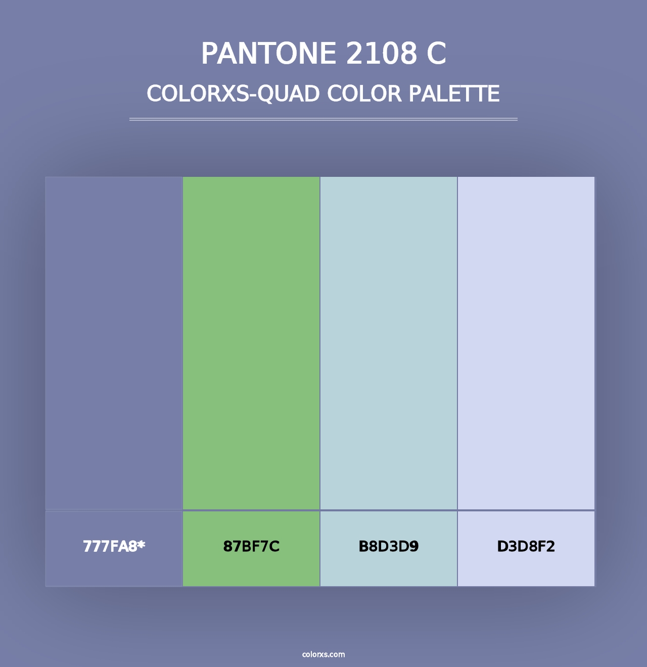 PANTONE 2108 C - Colorxs Quad Palette