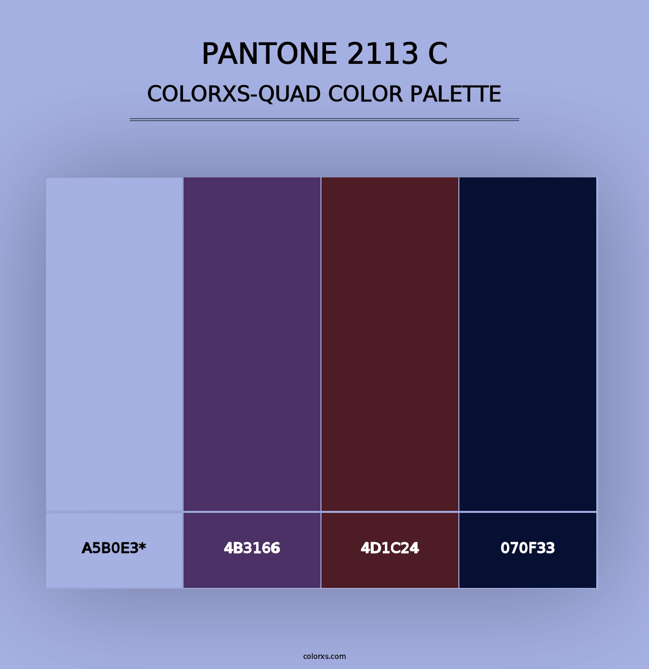 PANTONE 2113 C - Colorxs Quad Palette