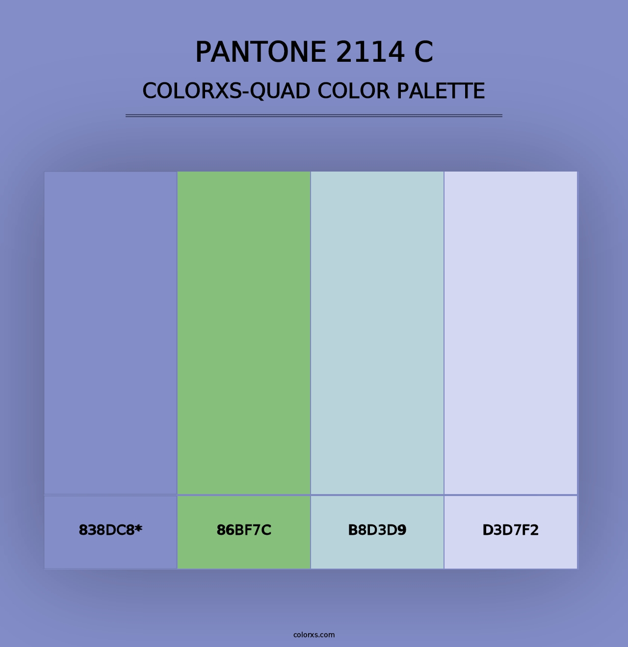 PANTONE 2114 C - Colorxs Quad Palette