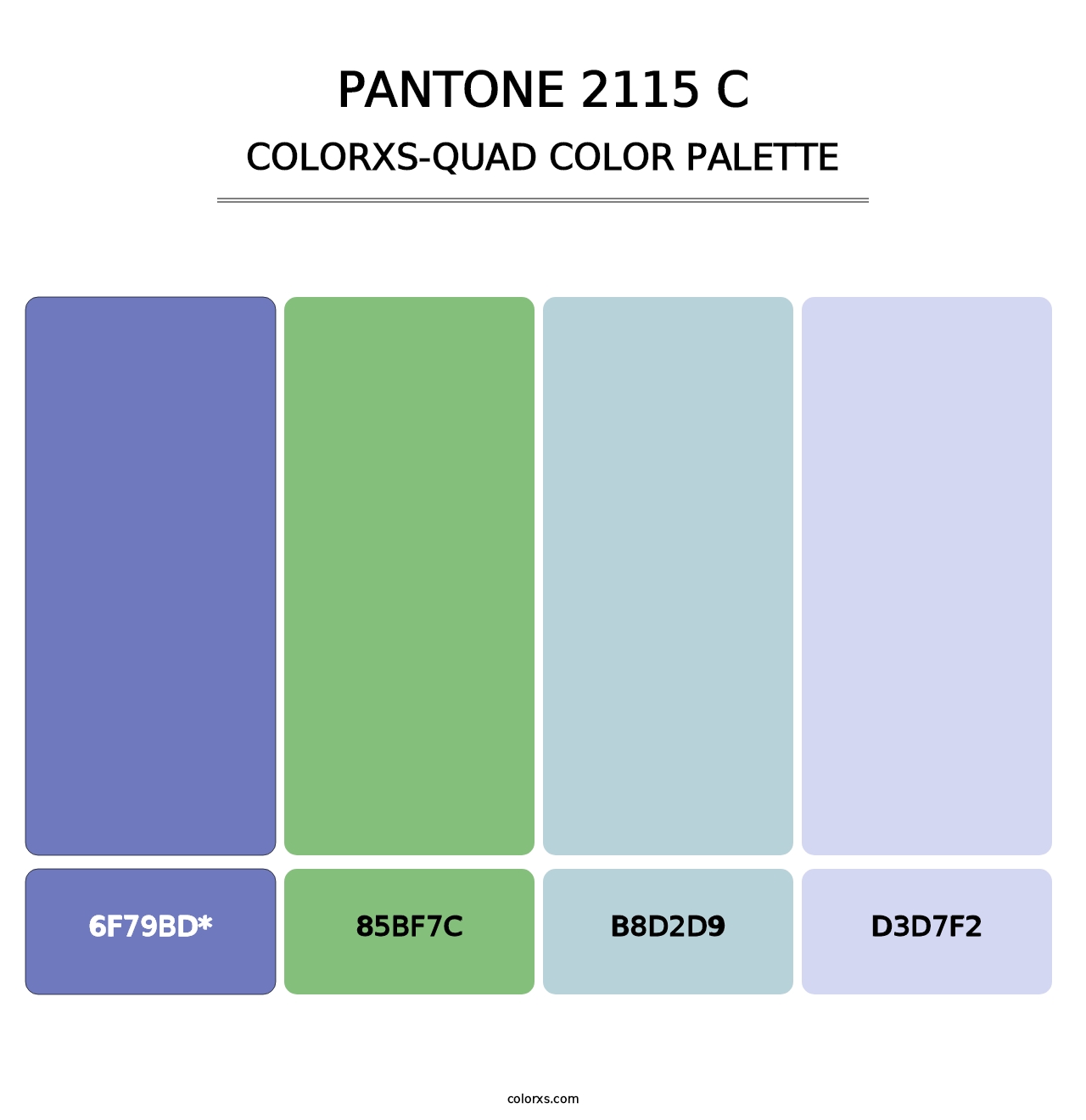 PANTONE 2115 C - Colorxs Quad Palette