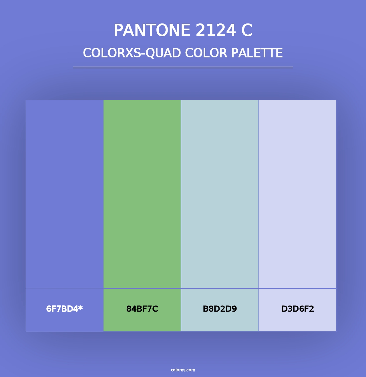 PANTONE 2124 C - Colorxs Quad Palette