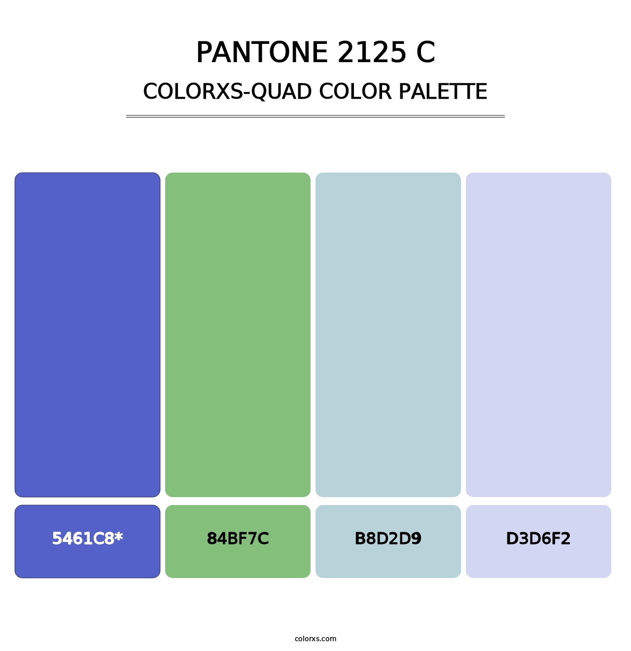 PANTONE 2125 C - Colorxs Quad Palette