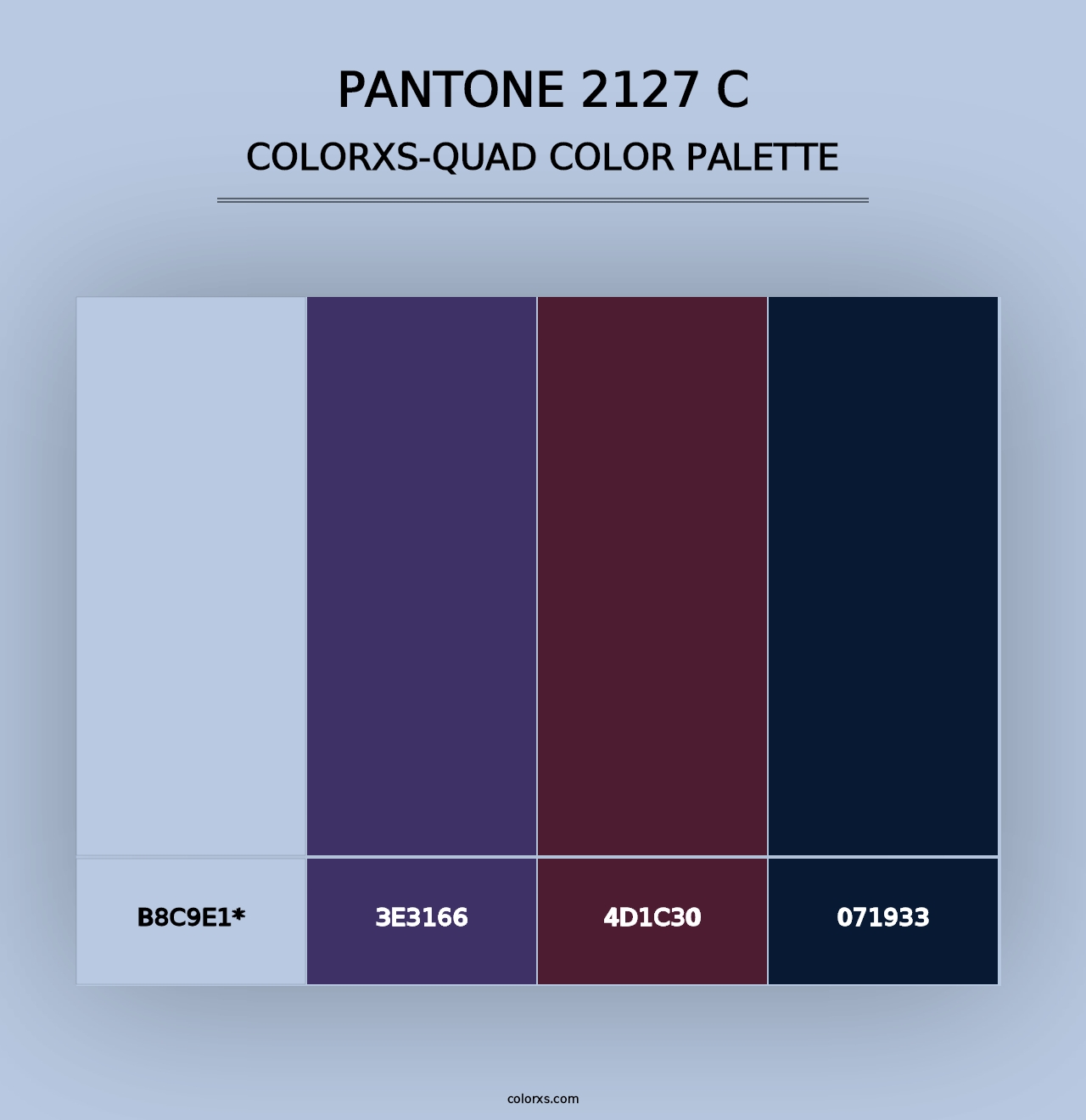 PANTONE 2127 C - Colorxs Quad Palette