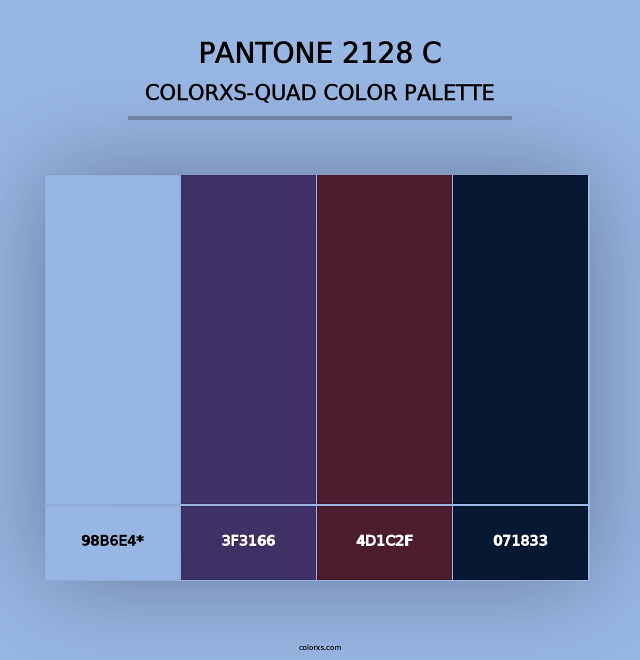 PANTONE 2128 C - Colorxs Quad Palette