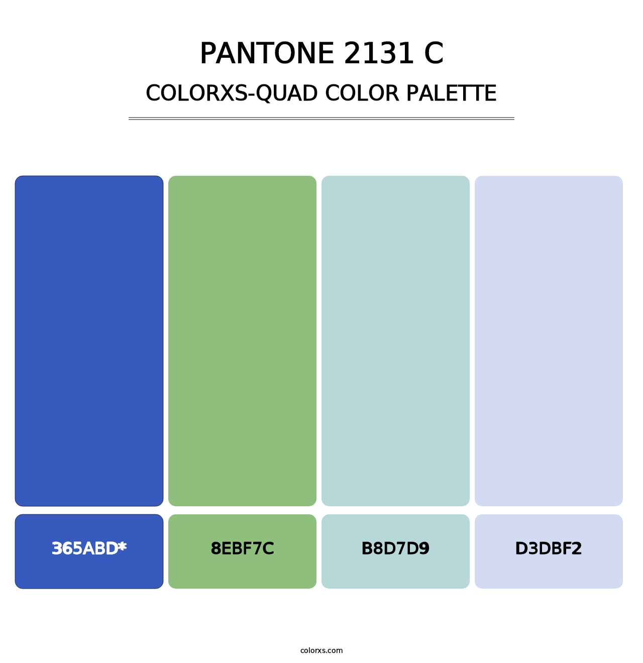 PANTONE 2131 C - Colorxs Quad Palette